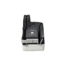 Escáner de cheques Canon imageFORMULA CR-L1 con una resolución de 300 x 300 DPI, en color negro y gris. SKU 3595C003.