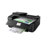 Vista frontal de la impresora Canon PIXMA TR7650 de inyección de tinta con resolución de 4800 x 1200 DPI y conectividad Wifi. SKU 4452C026