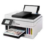 Impresora Canon MAXIFY GX6050 MegaTank A4, inyección de tinta con resolución de 600 x 1200 DPI y conectividad Wifi. SKU 4470C006