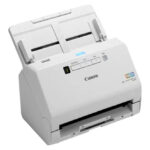 Escáner Canon RS40 alimentado con hojas, resolución de 600 x 600 DPI, color blanco, SKU 5209C003