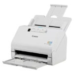 Escáner Canon RS40 alimentado con hojas, resolución de 600 x 600 DPI, color blanco, SKU 5209C003