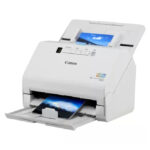 Escáner Canon RS40 alimentado con hojas, resolución de 600 x 600 DPI, color blanco, SKU 5209C003