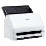 Canon imageFORMULA R30 escáner alimentado por hojas, con resolución de 600 x 600 DPI, tamaño A4 en color blanco. SKU: 6051C003