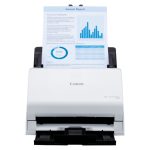 Canon imageFORMULA R30 escáner alimentado por hojas, con resolución de 600 x 600 DPI, tamaño A4 en color blanco. SKU: 6051C003