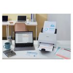 Canon imageFORMULA R30 escáner alimentado por hojas, con resolución de 600 x 600 DPI, tamaño A4 en color blanco. SKU: 6051C003