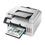 Imagen de la impresora Canon MAXIFY GX6550 para papel A4, resolución 600 x 1200 DPI, con conectividad Wifi. SKU: 6351C006
