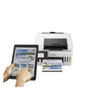 Imagen de la impresora Canon MAXIFY GX6550 para papel A4, resolución 600 x 1200 DPI, con conectividad Wifi. SKU: 6351C006