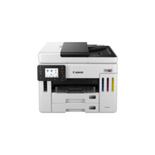 Imagen de la impresora Canon MAXIFY GX 7150, modelo de inyección de tinta A4, resolución 600 x 1200 DPI, con conectividad Wifi. SKU 6880C006.
