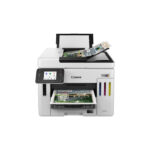 Imagen de la impresora Canon MAXIFY GX 7150, modelo de inyección de tinta A4, resolución 600 x 1200 DPI, con conectividad Wifi. SKU 6880C006.