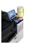 Imagen de la impresora Canon MAXIFY GX 7150, modelo de inyección de tinta A4, resolución 600 x 1200 DPI, con conectividad Wifi. SKU 6880C006.