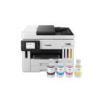 Imagen de la impresora Canon MAXIFY GX 7150, modelo de inyección de tinta A4, resolución 600 x 1200 DPI, con conectividad Wifi. SKU 6880C006.