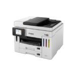 Imagen de la impresora Canon MAXIFY GX 7150, modelo de inyección de tinta A4, resolución 600 x 1200 DPI, con conectividad Wifi. SKU 6880C006.