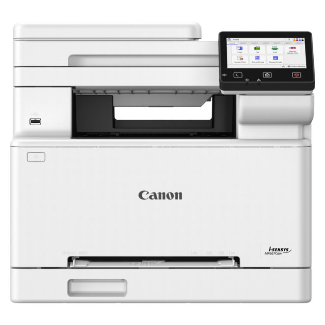 Canon i-SENSYS MF667Cdw Laser Printer with High DPI and Wifi Canon i-SENSYS MF667Cdw Laser A4 Printer featuring 1200 x 1200 DPI resolution, 25 ppm print speed, and Wifi connectivity. SKU: 6928C001