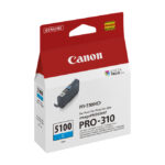 Cartucho de tinta cian Canon PFI-5100 original, SKU 6953C001, para impresoras Canon.