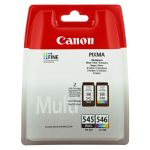 Canon PG-545/CL-546 cartucho de tinta de 2 piezas, original con rendimiento estándar en colores Negro, Cian, Magenta y Amarillo, SKU 8287B005