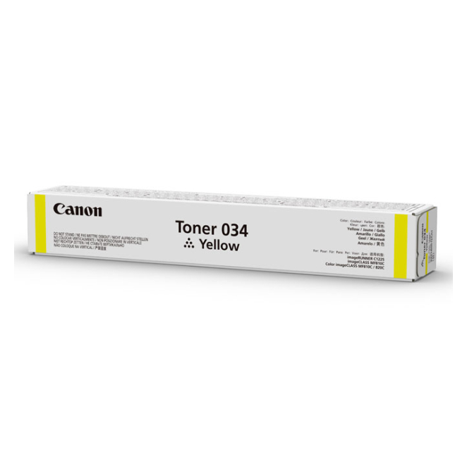Canon Cartucho de Tóner Amarillo Original de Alta Calidad Canon 034 cartucho de tóner original amarillo, SKU 9451B001, para impresiones de alta calidad y duraderas.
