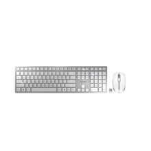 CHERRY DW 9100 SLIM teclado y ratón inalámbricos con RF Wireless y Bluetooth, diseño QWERTY en inglés de EE. UU., color plata. SKU: JD-9100EU-1