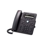Imagen del teléfono IP Cisco 6851 en color negro con 4 líneas y conectividad Wifi. SKU CP-6851-3PCC-K9=