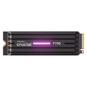 Vista del Crucial T710 de 1 TB, formato M.2 con interfaz PCI Express 5.0 NVMe, SKU CT1000T710SSD5