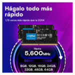 Crucial módulo de memoria 128 GB (2 x 64 GB) DDR5 262-pin SO-DIMM, SKU CT2K64G56C46S5