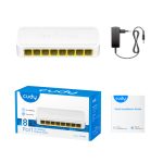 Cudy FS108D switch Fast Ethernet 10/100 en color blanco, ideal para conexiones rápidas y estables, SKU FS108D