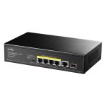 Switch Cudy GS1005PTS1 Gigabit Ethernet con 5 puertos y soporte PoE, color negro