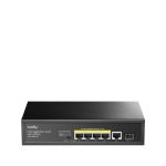 Switch Cudy GS1005PTS1 Gigabit Ethernet con 5 puertos y soporte PoE, color negro