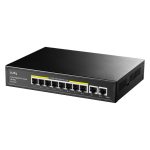 Cudy GS1010PE switch Gigabit Ethernet con PoE, 10 puertos y diseño en negro