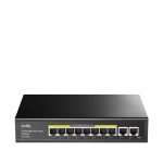 Cudy GS1010PE switch Gigabit Ethernet con PoE, 10 puertos y diseño en negro