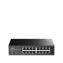 Cudy GS1016 Switch Gigabit Ethernet de 16 Puertos, compatible con velocidades 10/100/1000 Mbps, en color negro. SKU: GS1016.