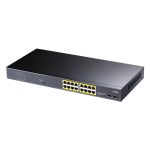 Imagen del Cudy GS1020PS2, un switch Gigabit Ethernet de 10 puertos con soporte PoE, color negro. SKU: GS1020PS2