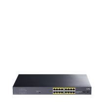 Imagen del Cudy GS1020PS2, un switch Gigabit Ethernet de 10 puertos con soporte PoE, color negro. SKU: GS1020PS2