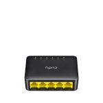 Switch Gigabit Ethernet Cudy GS105D negro con 5 puertos y velocidades de 10/100/1000 Mbps, SKU GS105D