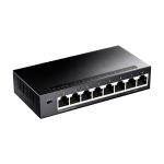 Switch de red Cudy modelo GS108 con 8 puertos Gigabit Ethernet 10/100/1000 en color negro
