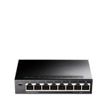 Switch de red Cudy modelo GS108 con 8 puertos Gigabit Ethernet 10/100/1000 en color negro
