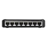 Switch Gigabit Ethernet Cudy GS108D de color negro con 8 puertos 10/100/1000 Mbps. Código SKU: GS108D