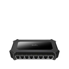 Switch Gigabit Ethernet Cudy GS108D de color negro con 8 puertos 10/100/1000 Mbps. Código SKU: GS108D