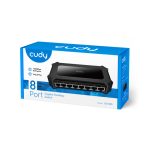 Switch Gigabit Ethernet Cudy GS108D de color negro con 8 puertos 10/100/1000 Mbps. Código SKU: GS108D