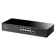 Imagen del Cudy GS2008S2, un switch gestionado L2 con 8 puertos Gigabit Ethernet (10/100/1000) en color negro. SKU: GS2008S2