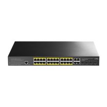 Cudy GS2028PS4 Gestionado L2 Gigabit Ethernet Switch con 28 puertos PoE, 1U de tamaño, en color negro, SKU GS2028PS4-300W