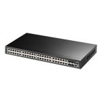 Imagen del switch Cudy GS5048S4 Gestionado L3 Gigabit Ethernet negro con 48 puertos y alta velocidad de red