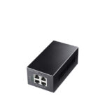 Adaptador e inyector de PoE Cudy POE220 con Gigabit Ethernet de 54 V montado sobre una mesa
