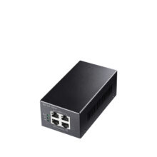 Adaptador e inyector de PoE Cudy POE220 con Gigabit Ethernet de 54 V montado sobre una mesa