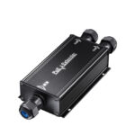 Vista del adaptador e inyector de PoE Gigabit Ethernet Cudy POE25 con capacidad de 100 voltios