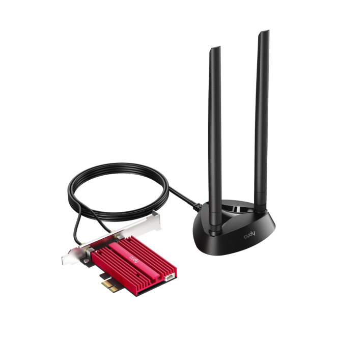 Cudy WE4000 adaptador y tarjeta de red Interno WLAN / Bluetooth 2400 Mbit/s 4 Instalación fácil y rápida de Cudy WE4000
