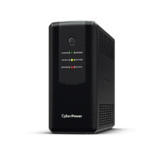 Imagen del sistema de alimentación ininterrumpida CyberPower UT1200EG, con capacidad de 1,2 kVA y 700 W, con 4 salidas AC. SKU UT1200EG.