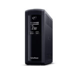 Imagen del CyberPower VP1600ELCD sistema de alimentación ininterrumpida UPS Línea interactiva con capacidad de 1,6 kVA y 960 W, incluye 5 salidas AC, SKU VP1600ELCD