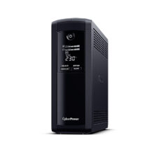 Imagen del CyberPower VP1600ELCD sistema de alimentación ininterrumpida UPS Línea interactiva con capacidad de 1,6 kVA y 960 W, incluye 5 salidas AC, SKU VP1600ELCD