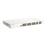 Switch D-Link modelo DBS-2000-28P, gestionado L2 con 28 Puertos Gigabit Ethernet (10/100/1000) y Energía sobre Ethernet (PoE), color gris