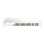 Switch D-Link modelo DBS-2000-28P, gestionado L2 con 28 Puertos Gigabit Ethernet (10/100/1000) y Energía sobre Ethernet (PoE), color gris